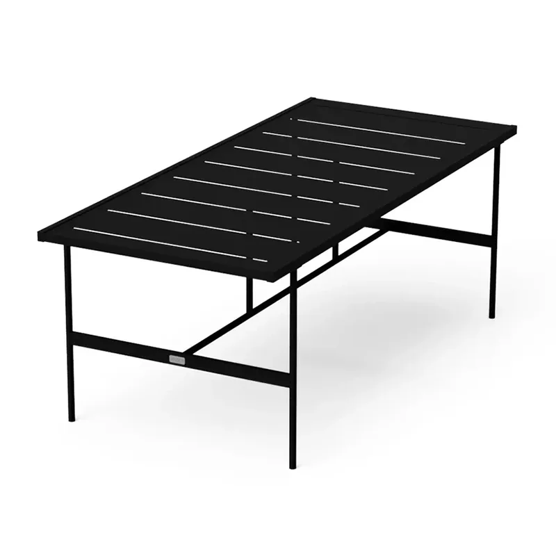 Utendørs rektangulært spisebord